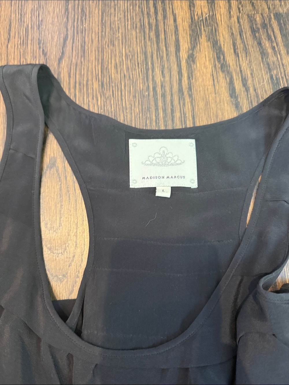 Madison Marcus Black Ruffle Racerback Tank - Picture 2 of 4